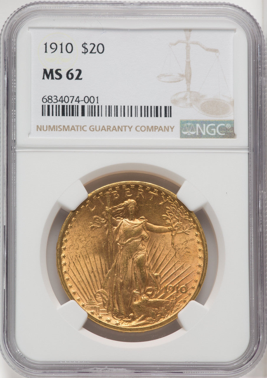 1910 $20 Saint-Gaudens Double Eagle NGC MS62 (766241108)