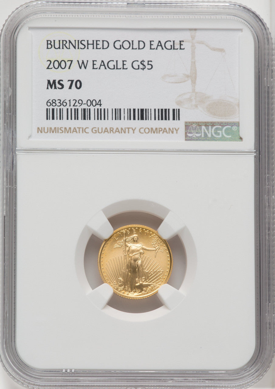 2007-W $5 Tenth-Ounce Gold Eagle NGC MS70 (505952006)