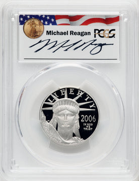 2006-W $50 Half-Ounce Platinum Eagle Statue of Liberty Michael Reagan PCGS PR70