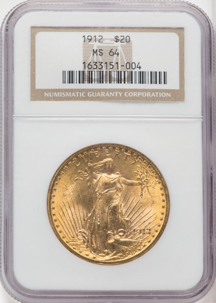 1912 $20 Saint-Gaudens Double Eagle NGC MS64