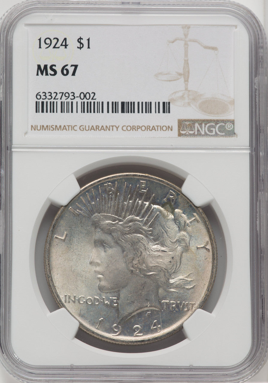 1924 $1 Peace Dollar NGC MS67 (766865027)
