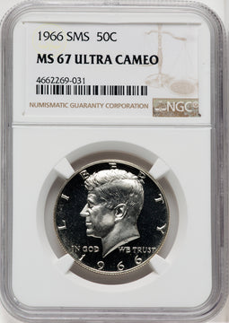 1966 50C SMS SMS Kennedy Half Dollar NGC MS67