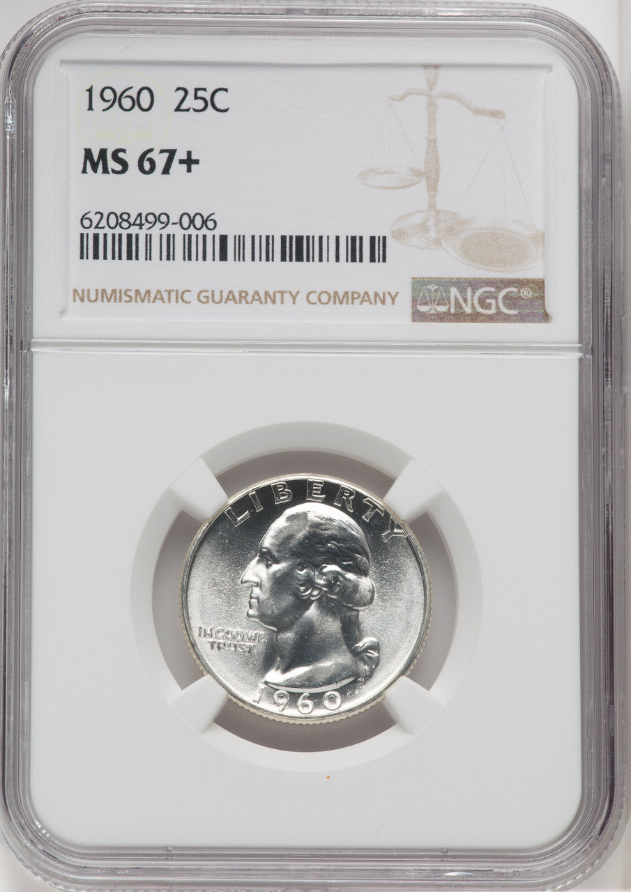 1960 25C Washington Quarter NGC MS67+ (766793033)