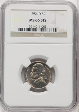 1954-D 5C FS Jefferson Nickel NGC MS66 (766793013)