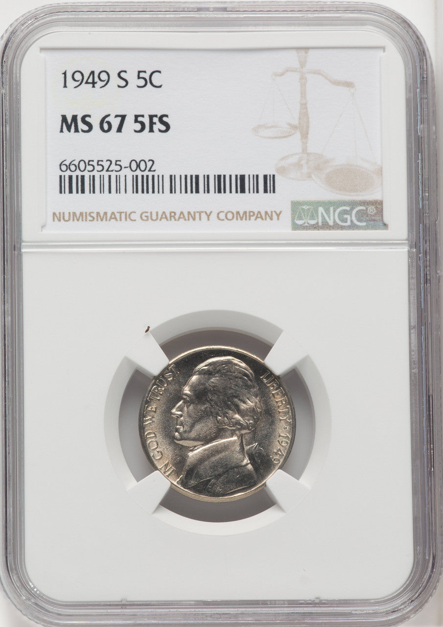 1949-S 5C FS Jefferson Nickel NGC MS67