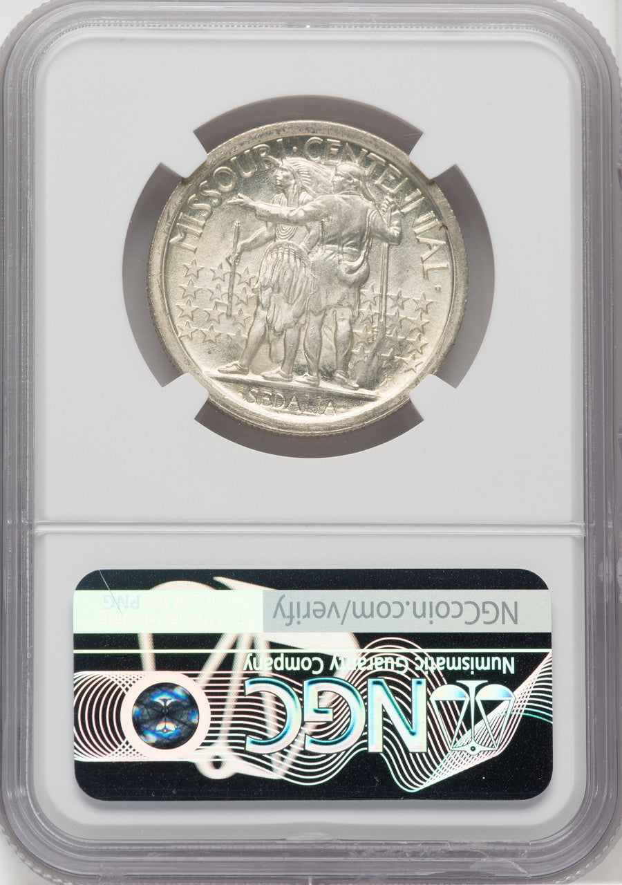 1921 50C Missouri Green Label Commemorative Silver NGC MS66+