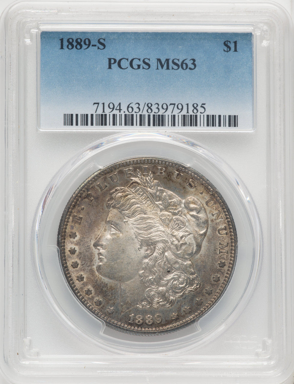 1889-S $1 Morgan Dollar PCGS MS63