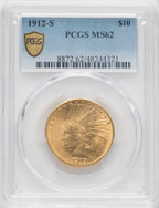 1912-S $10 Indian Eagle PCGS MS62