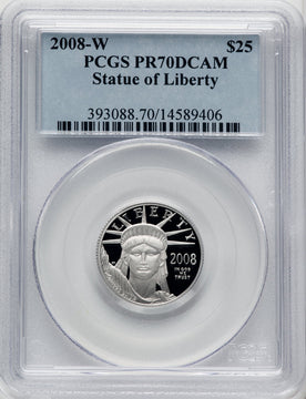 2008-W $25 Quarter-Ounce Platinum Eagle Statue of Liberty PCGS PR70 (505950068)