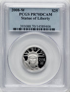 2008-W $25 Quarter-Ounce Platinum Eagle Statue of Liberty PCGS PR70 (505950068)