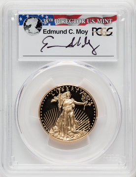 2016-W $25 Half-Ounce Gold Eagle 30th Anniversary First Strike PCGS PR70 Ed Moy Signed