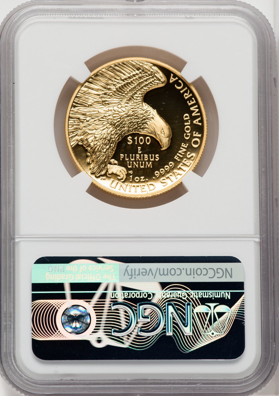 2019-W $100 High Relief Enhanced DMPL Mike Castle NGC MS70