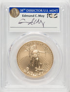 2019-W 1 oz Burnished Gold Eagle FDI PCGS SP70 Ed Moy