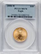 2008-W $10 Gold Eagle PCGS MS70