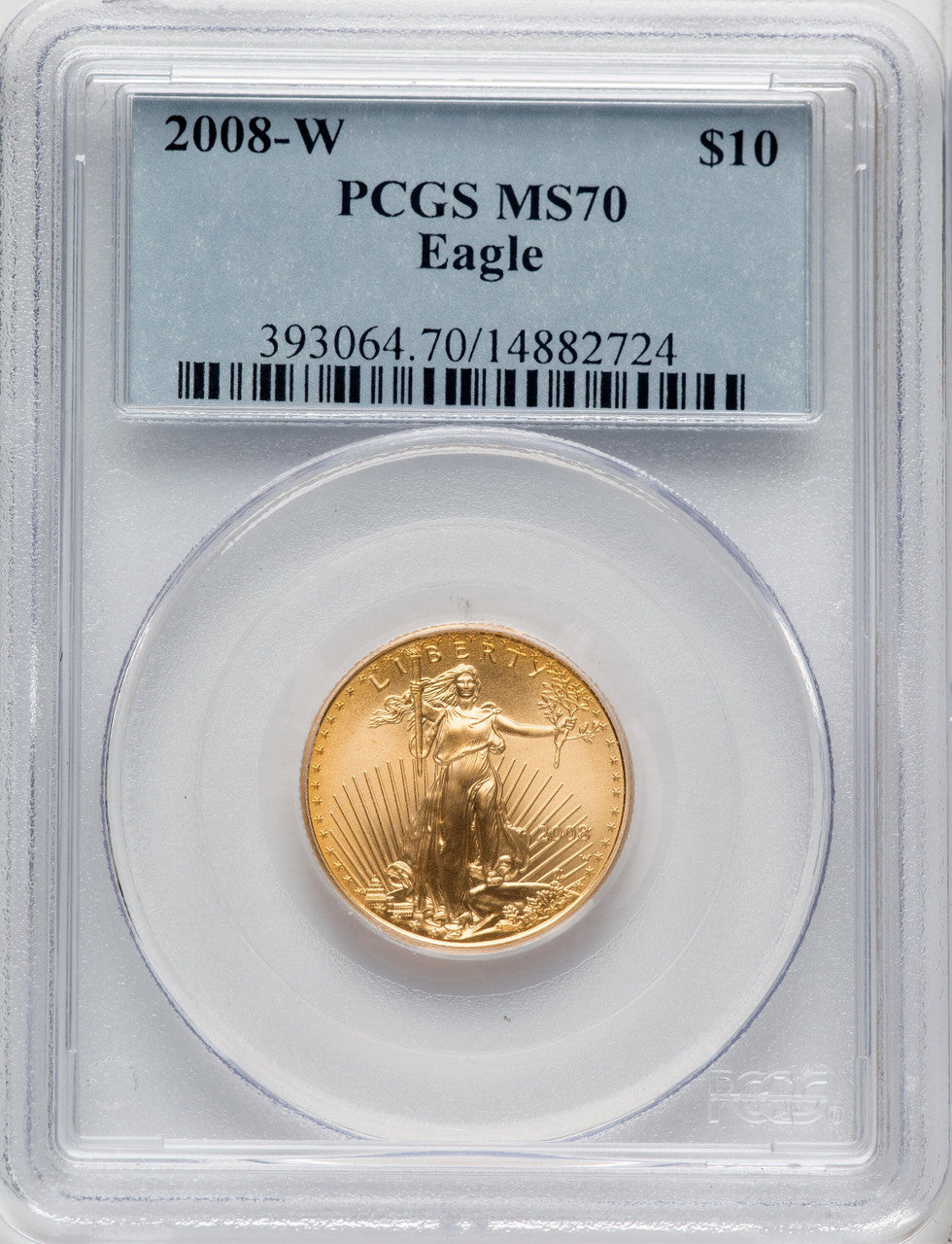 2008-W $10 Gold Eagle PCGS MS70