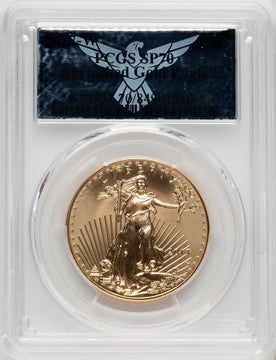 2017-W $50 Gold Eagle Burnished Silver Foil PCGS SP70
