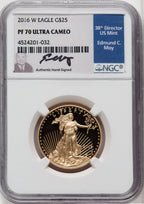 2016-W $25 Gold Eagle NGC PF70 Ed Moy