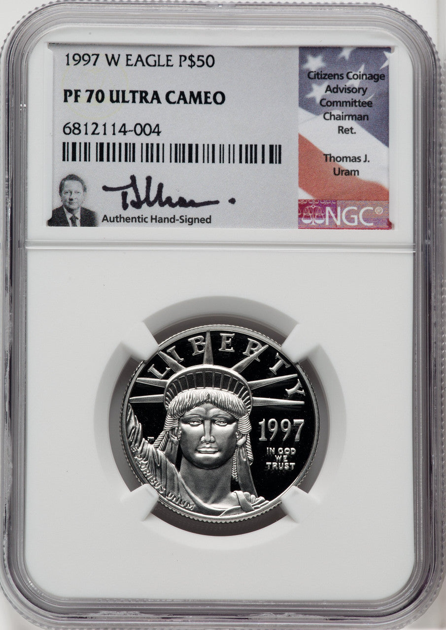1997-W $50 Half-Ounce Platinum Eagle NGC PF70 (767126004)