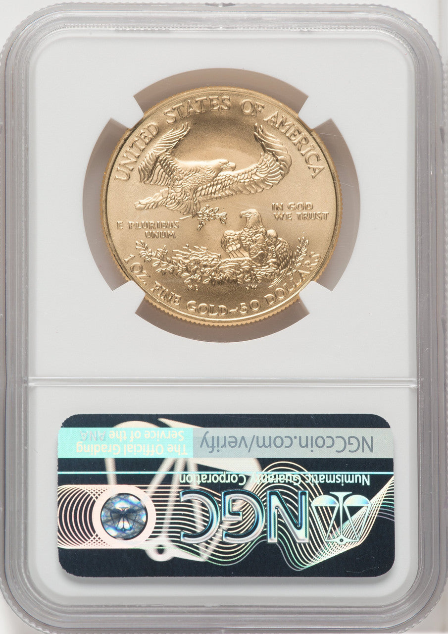 2020 $50 One-Ounce Gold Eagle First Day of Issue NGC MS70