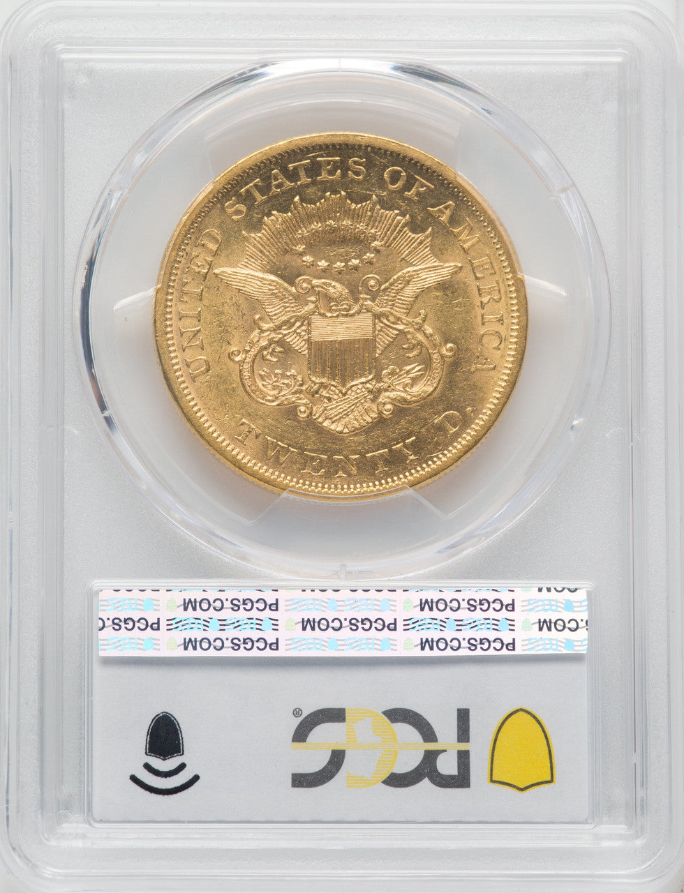 1862 $20 Liberty Double Eagle PCGS AU58