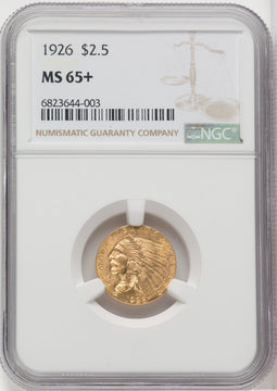 1926 $2.50 Indian Quarter Eagle NGC MS65+ (764035022)