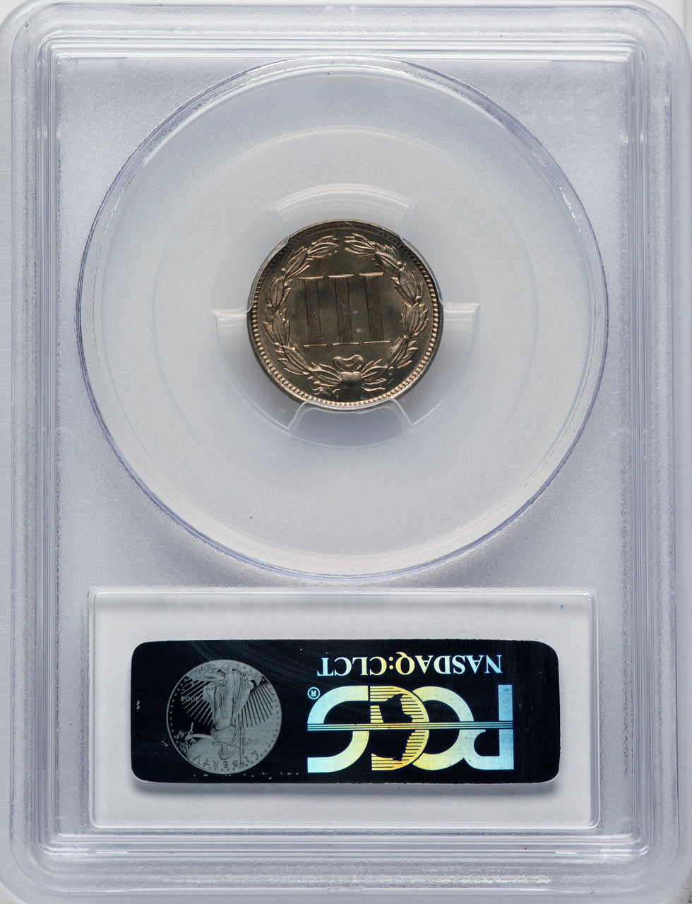 1880 3CN CAC Proof Three Cent Nickel PCGS PR66