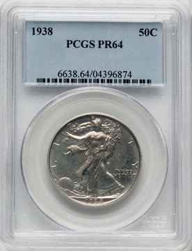 1938 50C Proof Walking Liberty Half Dollar PCGS PR64