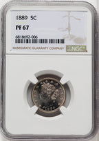 1889 5C Proof Liberty Nickel NGC PR67