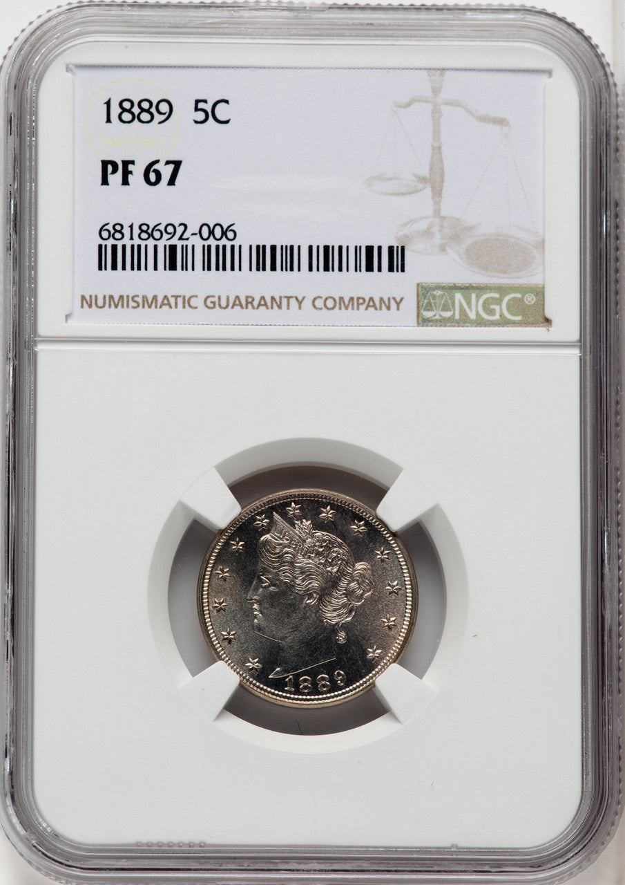 1889 5C Proof Liberty Nickel NGC PR67