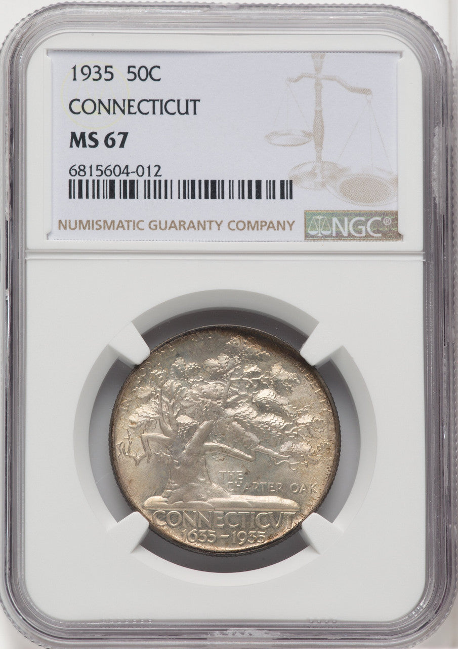 1935 50C Connecticut Commemorative Silver NGC MS67 (766923038)