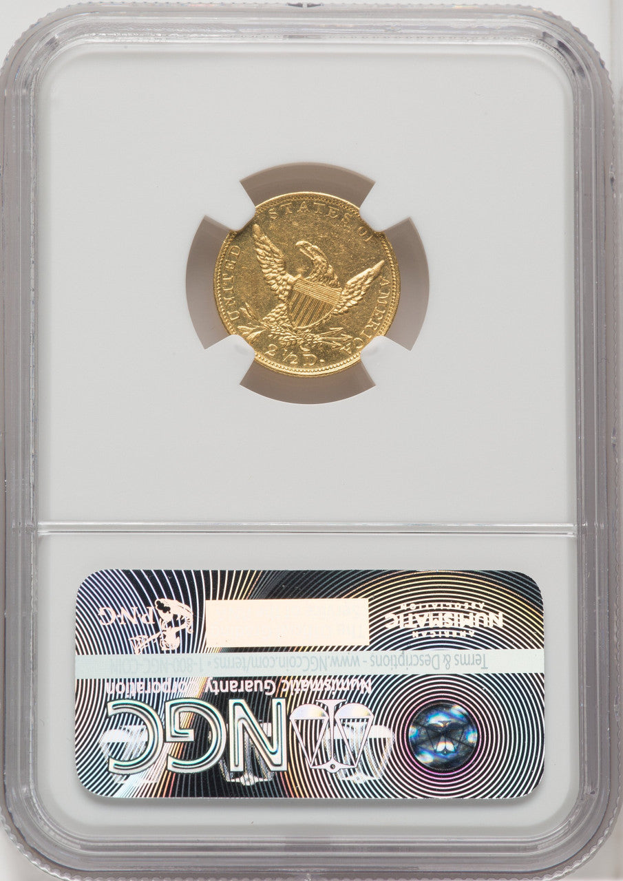 1836 $2.50 Block 8 Classic Quarter Eagle NGC MS61
