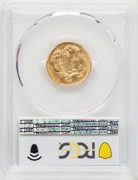 1878 $3 Three Dollar Gold Pieces PCGS AU58
