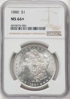 1880 $1 Morgan Dollar NGC MS66+