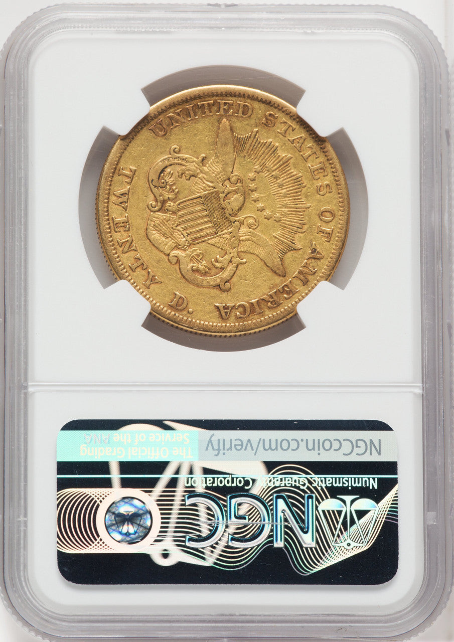 1854 $20 Large Date Proof Liberty Double Eagle NGC VF35