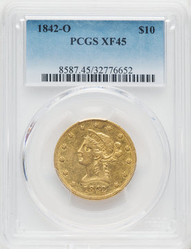 1842-O $10 Liberty Eagle PCGS XF45