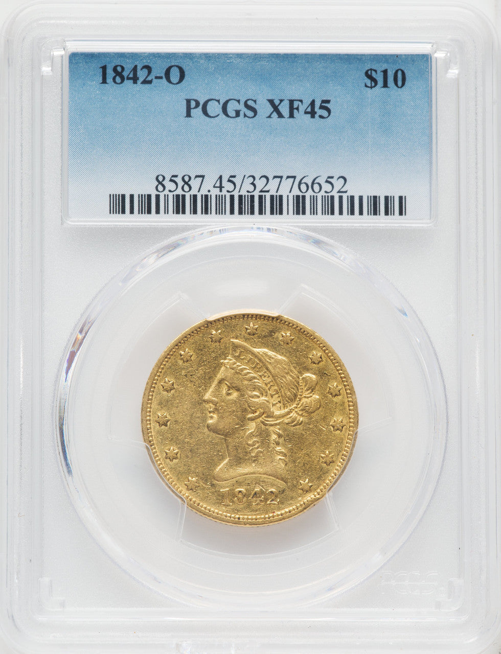 1842-O $10 Liberty Eagle PCGS XF45