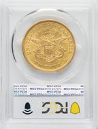 1852 $20 Liberty Double Eagle PCGS AU50