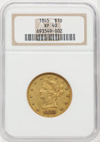 1845 $10 Liberty Eagle NGC XF40