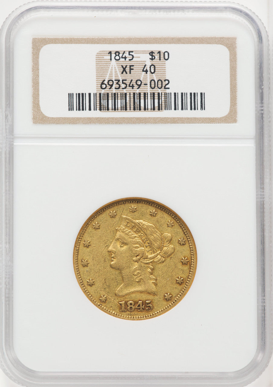 1845 $10 Liberty Eagle NGC XF40