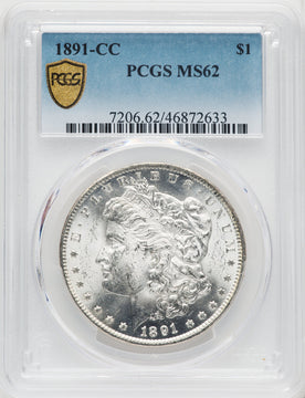 1891-CC $1 Morgan Dollar PCGS MS62 (519054020)