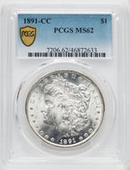1891-CC $1 Morgan Dollar PCGS MS62 (519054020)