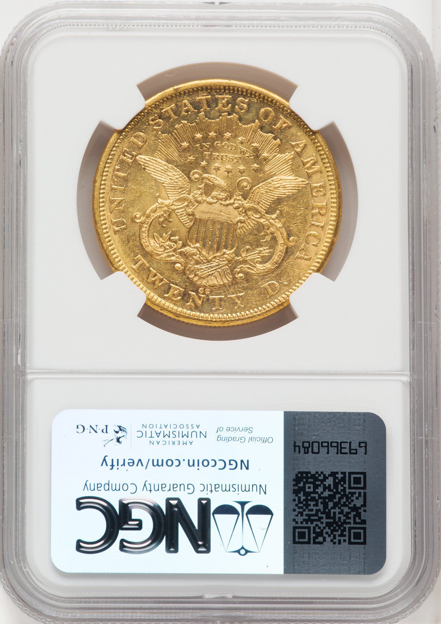 1876-CC $20 Liberty Double Eagle NGC AU58 (766125018)