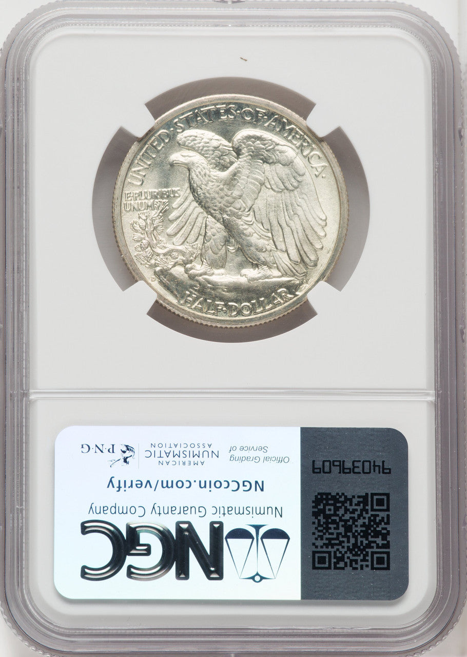 1942-D 50C Walking Liberty Half Dollar NGC MS67 (766725001)