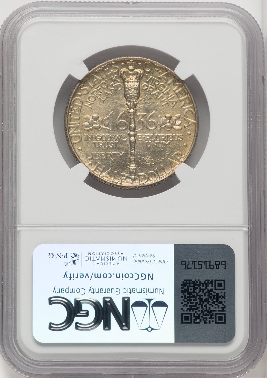 1936 50C Norfolk Commemorative Silver NGC MS67
