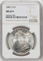 1881-S $1 Morgan Dollar NGC MS67+ (766915001)