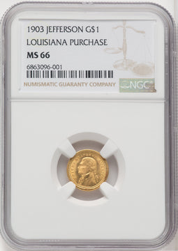1903 G$1 JEFF Commemorative Gold NGC MS66