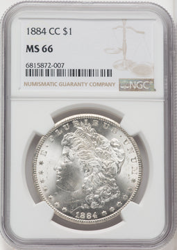 1884-CC Morgan Dollar NGC MS66
