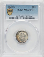 1938-S 10C FB Mercury Dime PCGS MS68 (766865002)