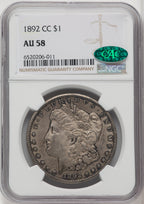 1892-CC $1 CAC Morgan Dollar NGC AU58
