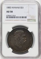 1883 Hawaii Dollar Coins of Hawaii NGC AU58